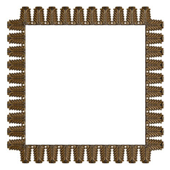 Ornate Baroque Wood and Gold Frame - 3D Render for Elegant Interior Design and Classic Royal Decor