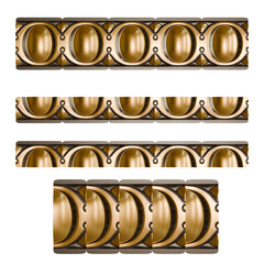 Vintage Gold & Wood Flourish &ndash; High-Detail Baroque Swirl for Design