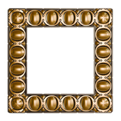 Ornate Gold & Wooden Scrollwork – Antique Rococo Decorative Element