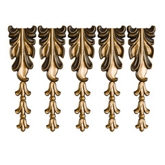 Victorian Gold & Wood Trim – Elegant Ornamental Design for Architecture
