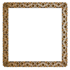 Antique Wooden & Golden Flourish – High-Detail 3D Baroque Decoration