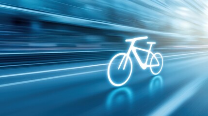 Electric Bike Lane in a Busy City Road Scene