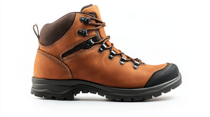 Hiking boots isolated on white background