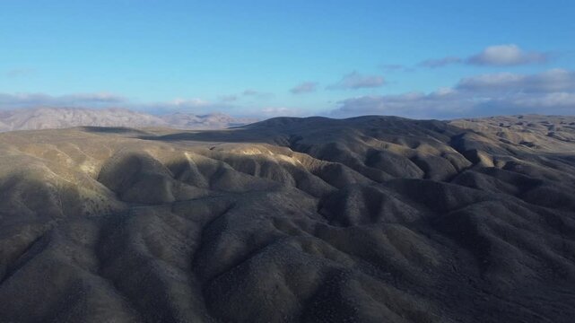 Aerial View of Temblor Range, Carrizo Plain National Monument, San Luis Obispo County