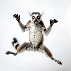 ring lemur with a smile