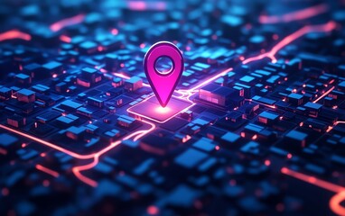 Detailed visualization of a business map with optimized locations, demonstrating the significance of local SEO in enhancing business strategy and visibility