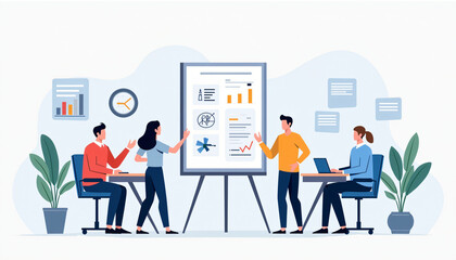 Businesswoman Writing Notes in Modern Office