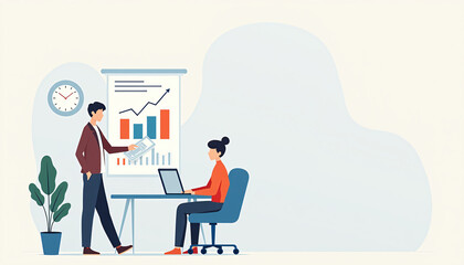 Businesswoman Analyzing Financial Data on Laptop