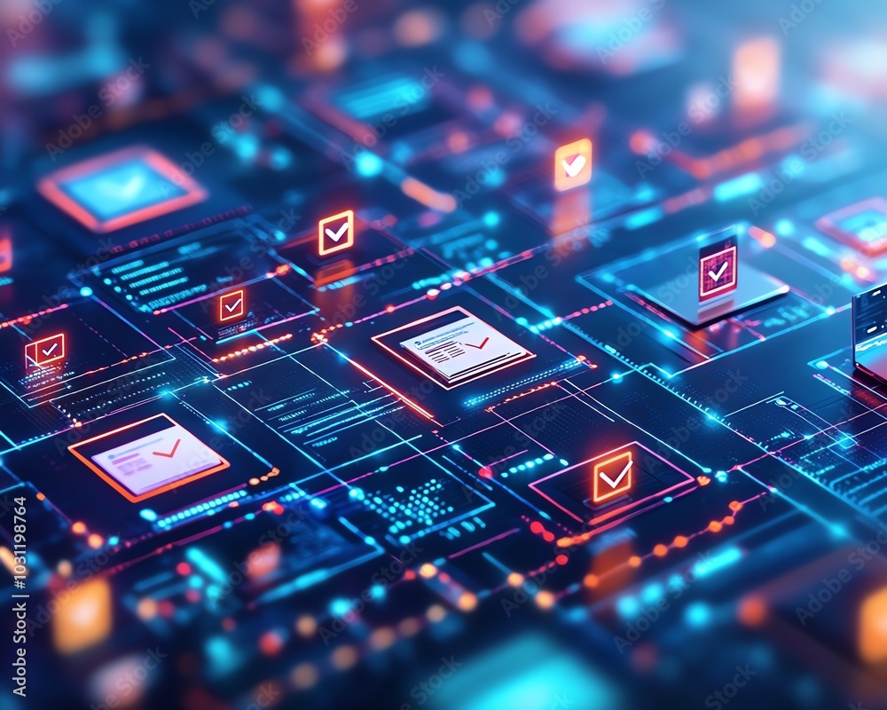 Poster creative depiction of a digital security interface