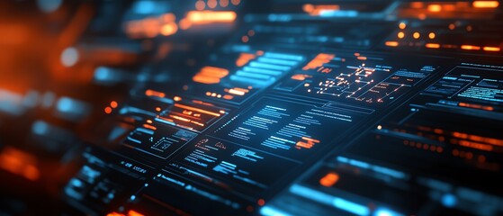 Closeup of digital security interface with document icons and checkmarks
