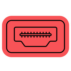 HDMI Port Icon, Monitor, connector