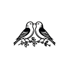 Elegant laser-cut design featuring birds and cable for classic glass engraving