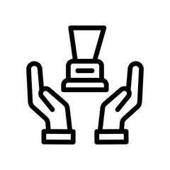 achievement person line icon