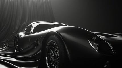 Elegant Silhouette on Sleek Car Hood