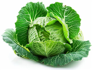 Obraz premium fresh cabbage isolated on white background