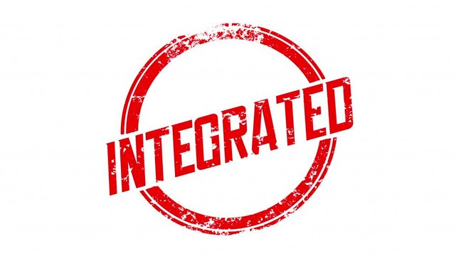 Integrated Round Red Stamp Word Integration Included Inclusion Animation