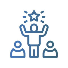 leadership team gradient icon