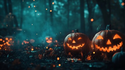 Naklejka premium Halloween concept art design