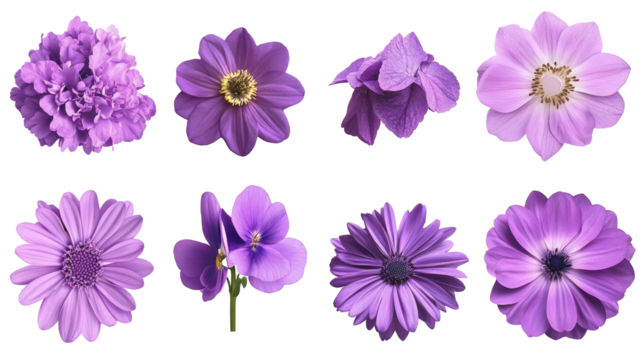 Vibrant Collection of Various Red Flowers on a White Background Generative AI