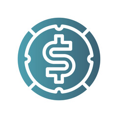 profitability icon flat gradient icon