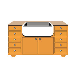 Kitchen sink in countertop