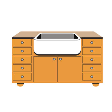 recommend clip art: Kitchen sink in countertop