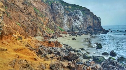 Point Dume Malibu California Rocky Tidal Coast Beach