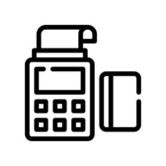 cashless line icon