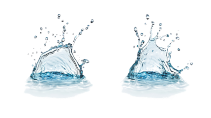 Dynamic Water Splashes Captured in a Collection of Isolated Objects Generative AI
