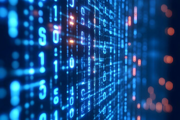 Abstract Digital Binary Code Background