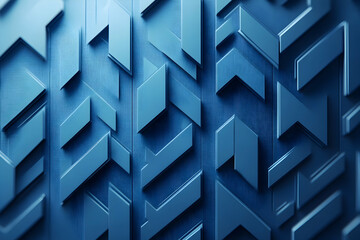 Abstract 3D Blue Geometric Shapes Background