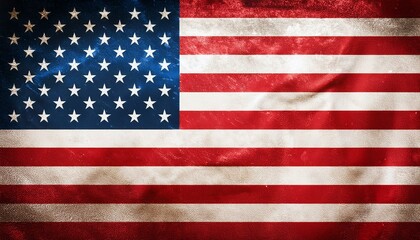 Naklejka premium 古いビンテージのアメリカの国旗(Old grunge vintage United States of America flag.) 
