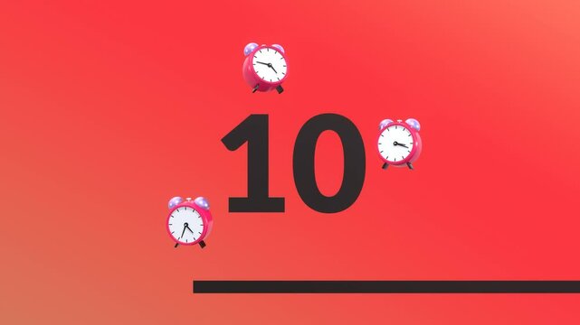 Countdown Video With Progress Bar. 15 Seconds Countdown Video. Countdown Video With Gradient Background.