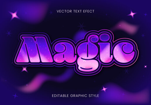 Purple And Pink Magic Font Sparkle Fantasy Witch Text Effect