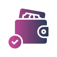 wallet flat gradient icon