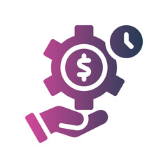 efficiency flat gradient icon