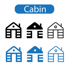 Cabin vector Solid Design illustration. Symbol on White background
