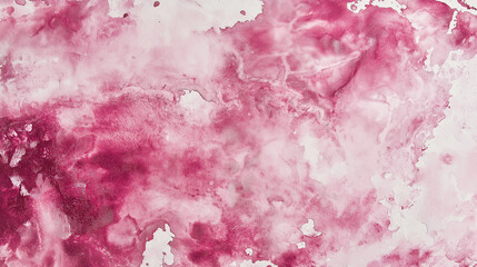 Fototapeta premium a close-up, top-down view of watercolor texture background: a single pink watercolor wash applied on textured paper