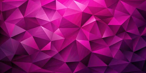 Obraz premium Dynamic polygonal background in rich magenta, featuring angular facets and triangular shapes, polygon,background