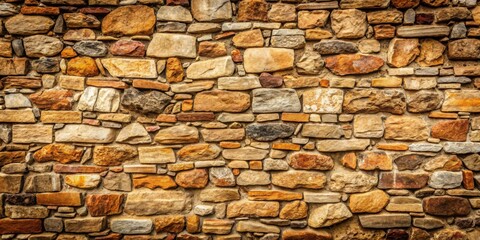 Obraz premium Stone wall texture background with rough and rustic appearance, stone, wall, texture, background, rough, rustic