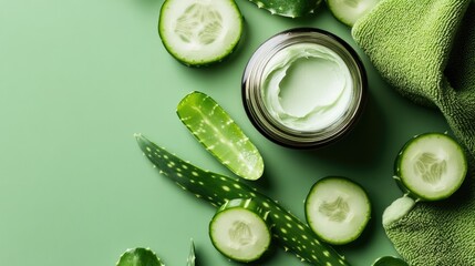 Fresh Aloe Vera and Cucumber Spa Essentials