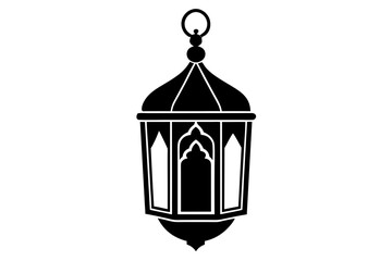 design islamic eid lanterns silhouette