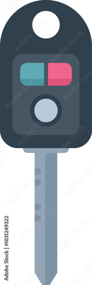 Poster wireless car key with remote control buttons for locking and unlocking doors