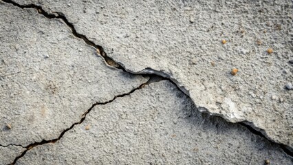 Obraz premium Close-up of a cracked concrete surface , Cracks, Weathered, Texture, Rough, Urban, Background, Abandoned, Grungy, Old