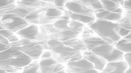 Obraz premium black and white photo style, shimmering pool water texture with rippling caustics and shadow play