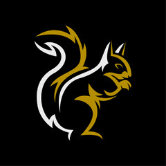 Obraz premium ILLUSTRATION 118 ABSTRACT VECTOR ART OF SQUIRREL