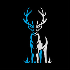 ILLUSTRATION 125 ABSTRACT VECTOR ART OF DEER
