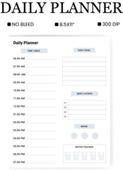 Personal daily planner. Daily Planner Template. Modern Planner Template 