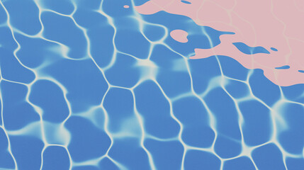 shimmering pool water texture with rippling caustics and shadow play