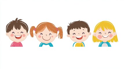 kids in cartoon style